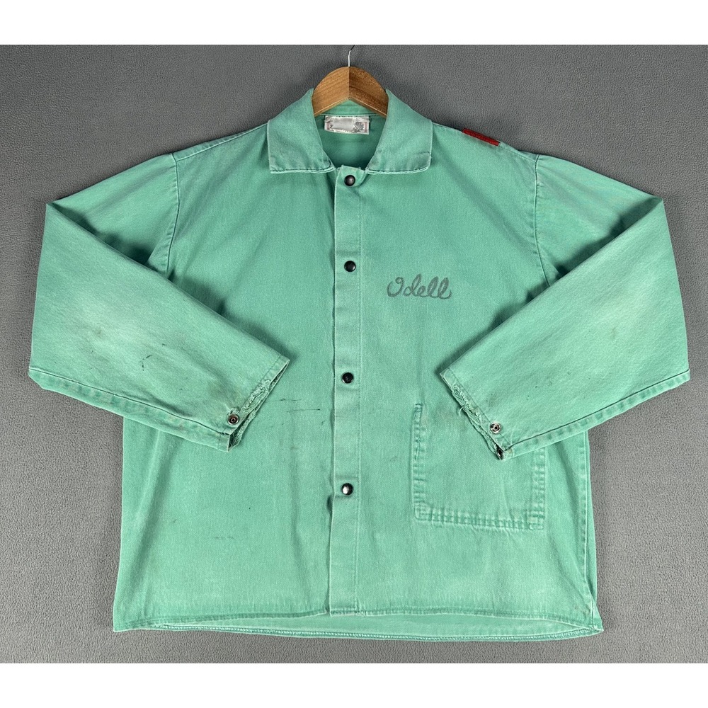 Westex Shirt Mens XL Green Vintage American Welding Workwear Jacket Overshirt - Picture 2 of 8
